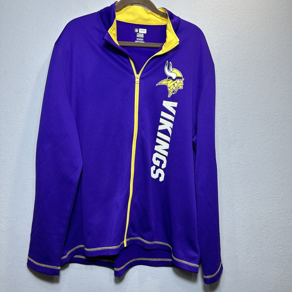 TX3 NFL Viking Team Apparel Men's Size XL Zip Up Sweater Jacket